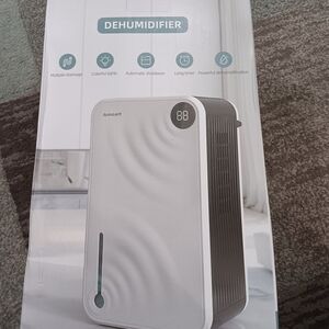 Amzart White Dehumidifier with Digital Display